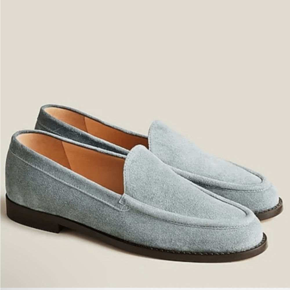 J Crew Winona Blue Suede Loafers | Size 11
